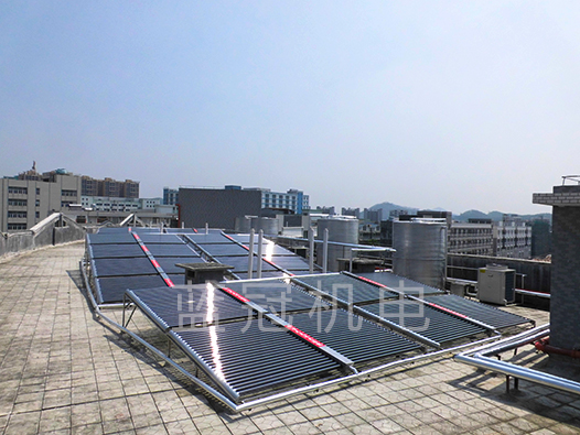 太阳能热水工程—使用真空管太阳能，内里温度高，表面不烫手