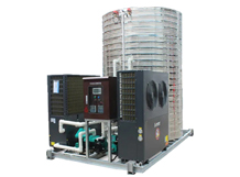 10p空气能热泵+10吨不锈钢保温水箱